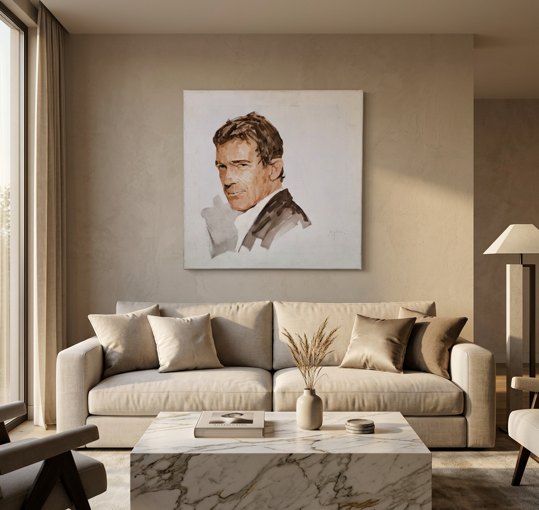 Retrato de Antonio Banderas · En decoración