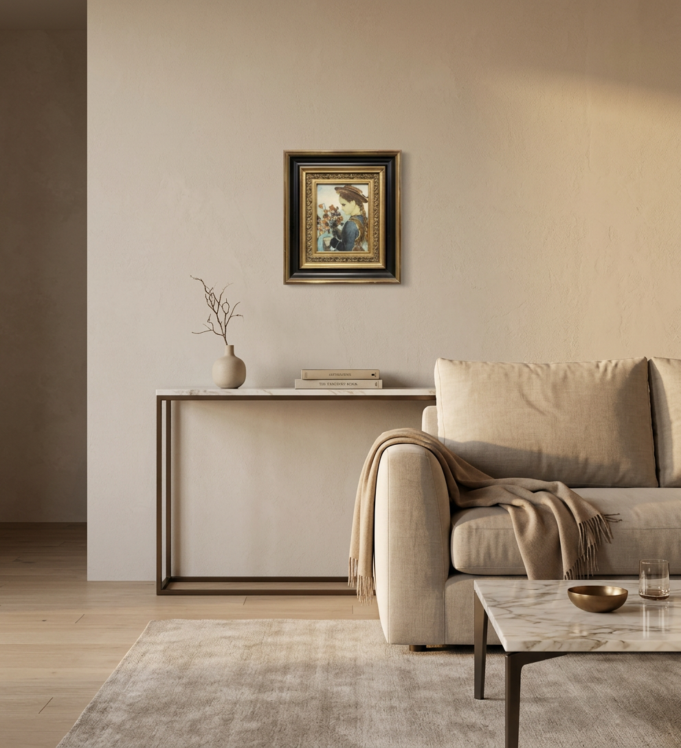 Niña con flores · En decoración