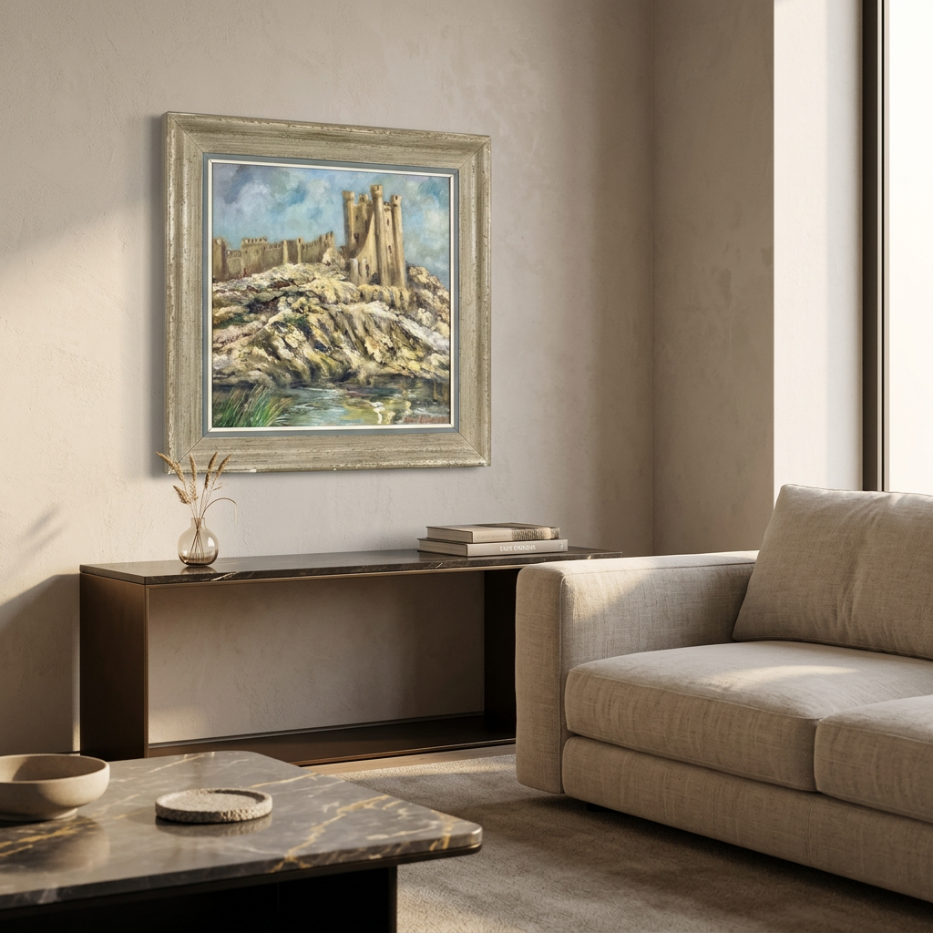 Castillo sobre el peñasco, detalle de ejecución