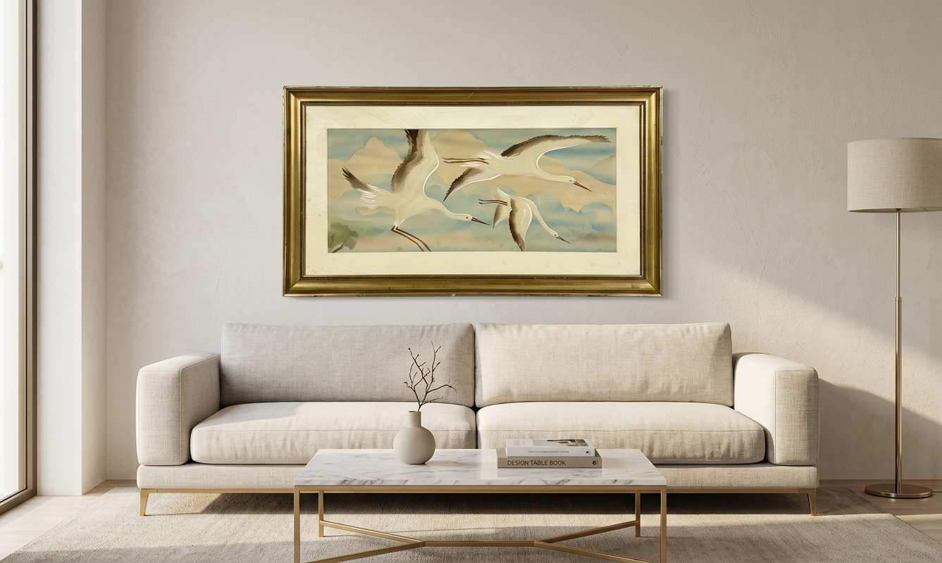 Cigognes en vol (Cigüeñas) · En decoración