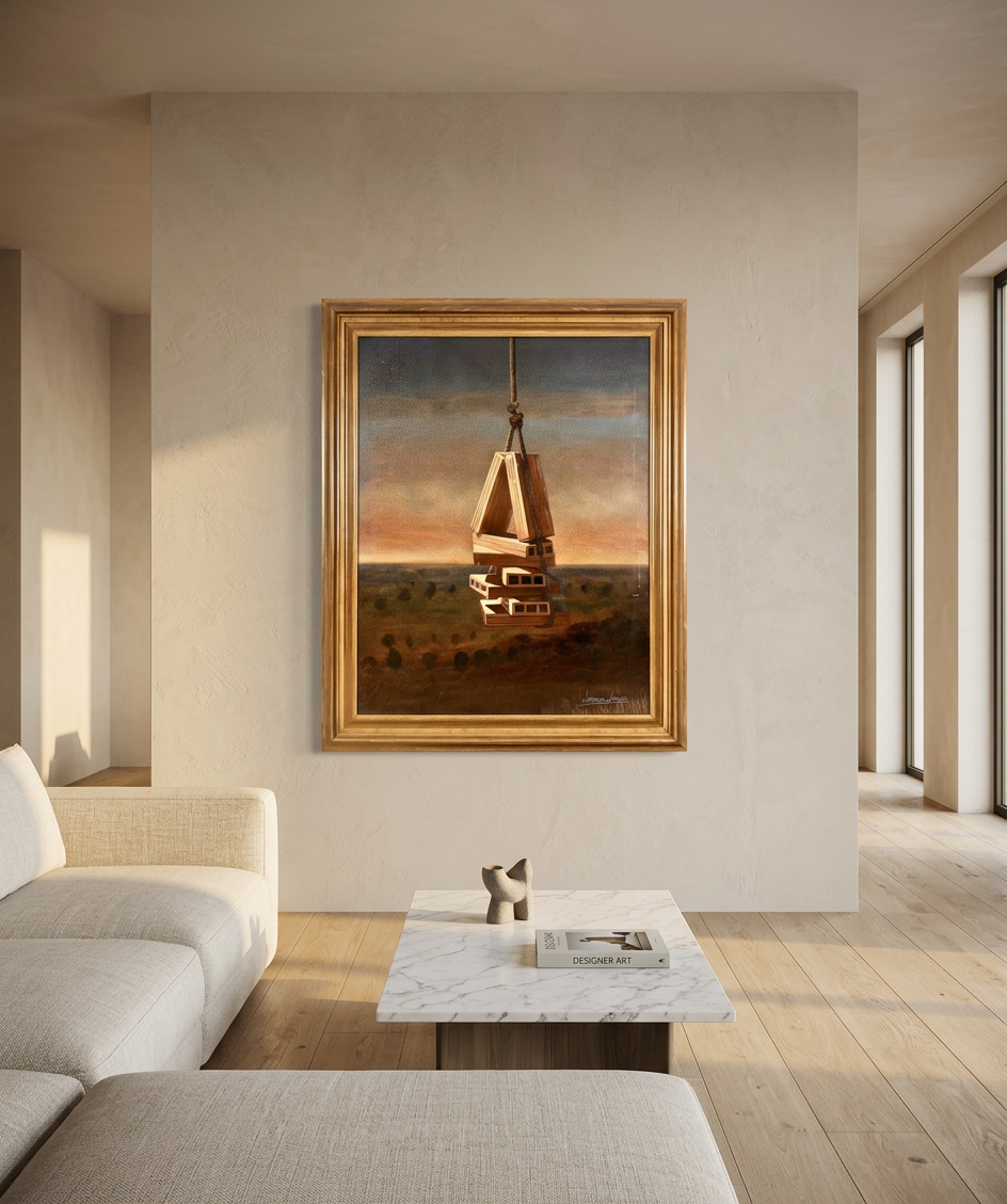 Elemento suspendido en paisaje · En decoración