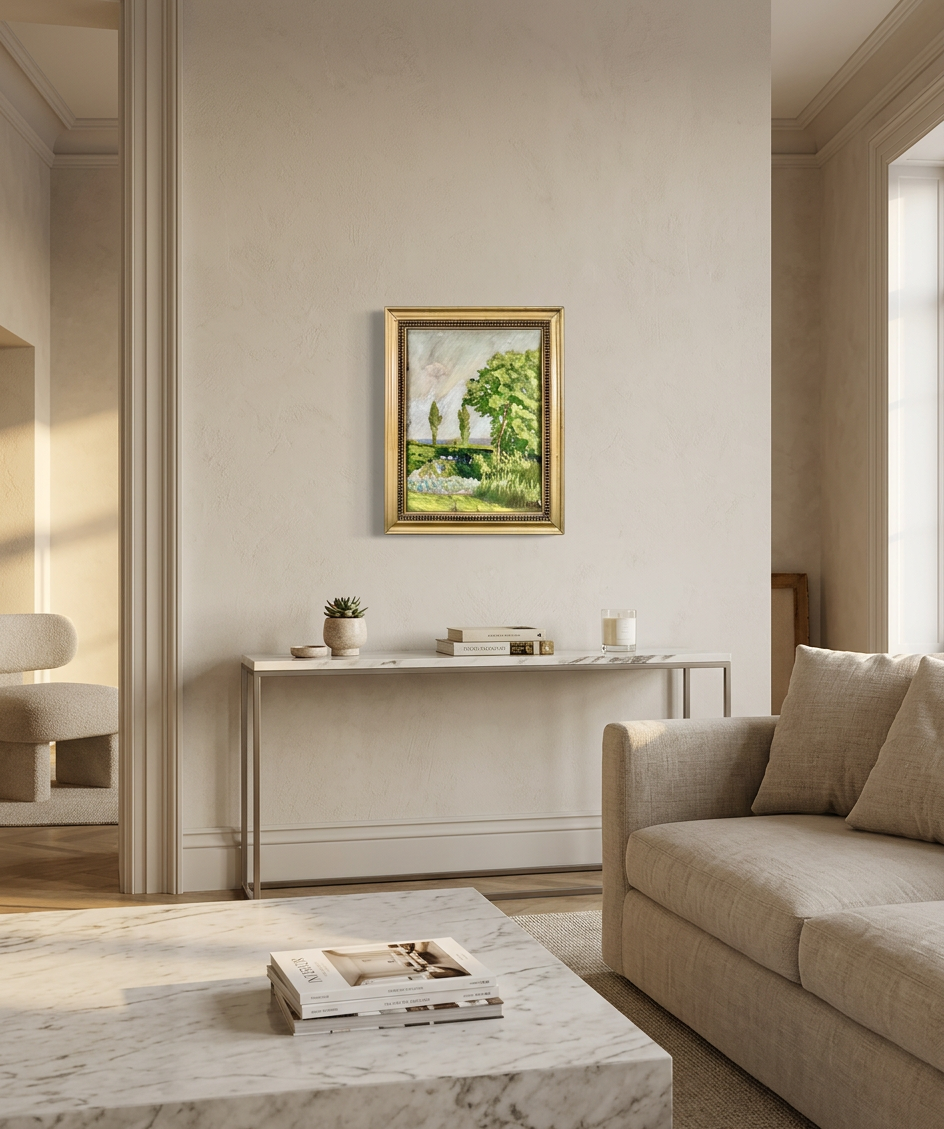 Paisaje con álamos · En decoración