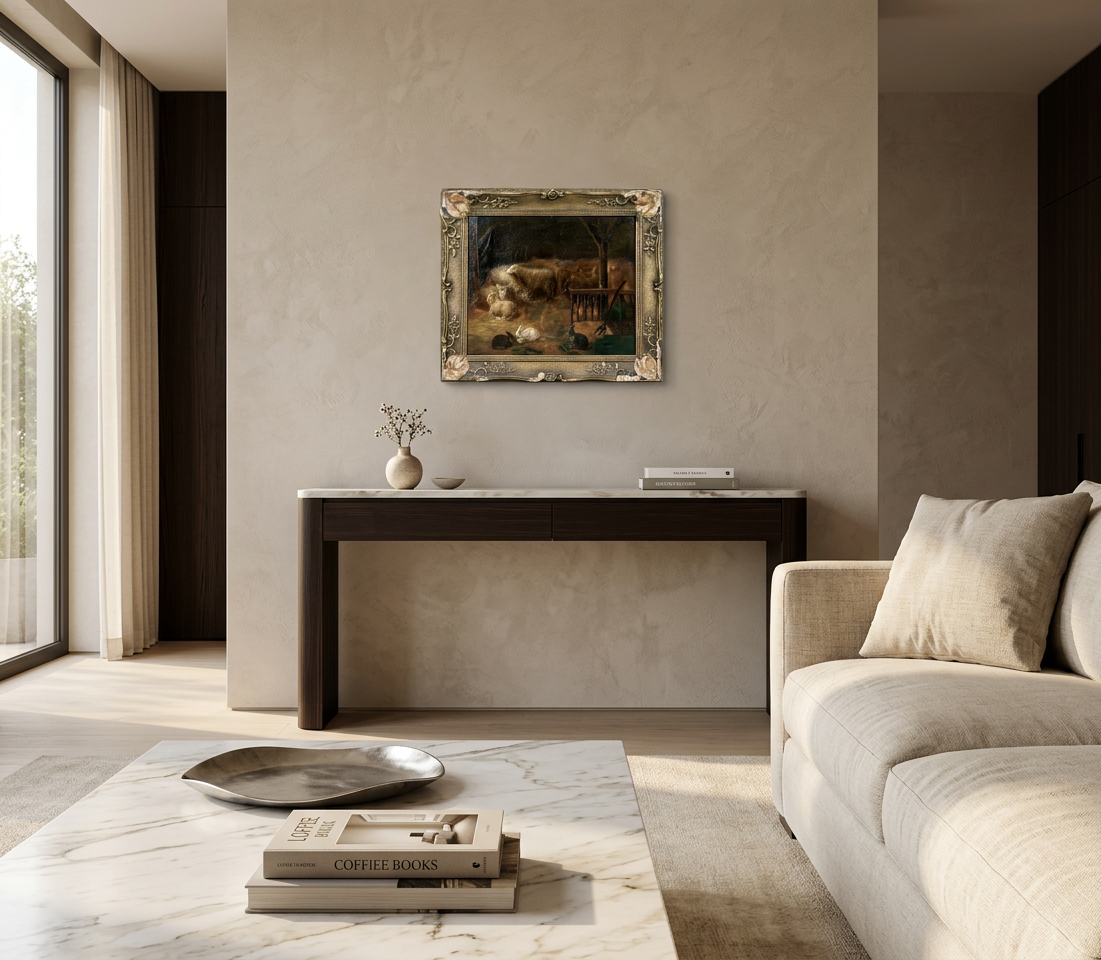 Redil con ovejas y conejos · En decoración