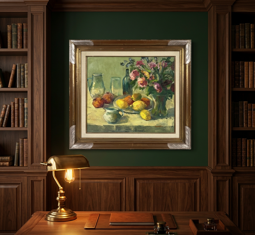Bodegón limones y rosas · En otra decoración