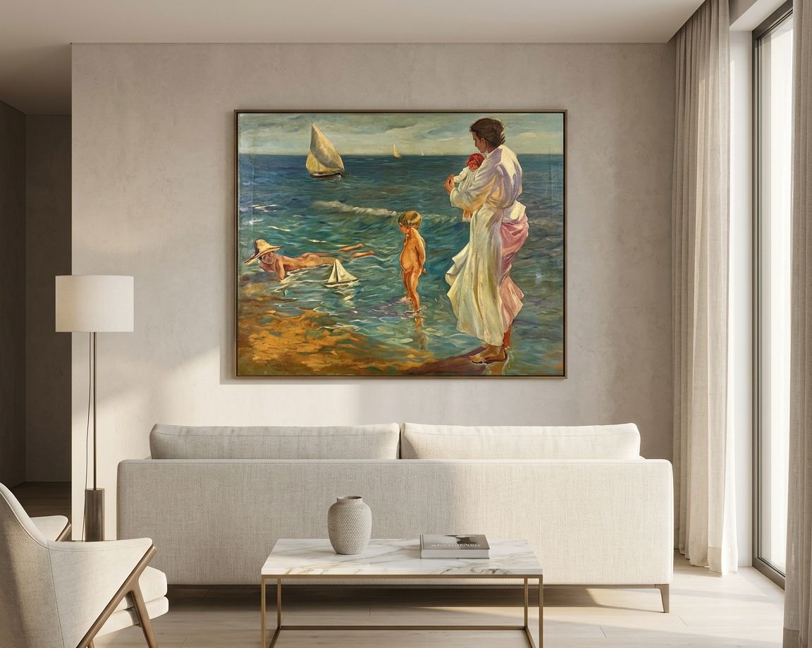 Escena de playa (1916) · En decoración