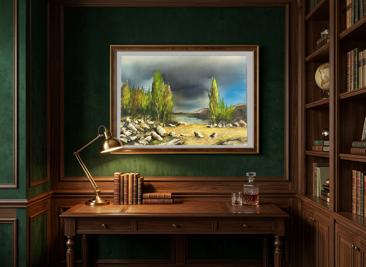 Paisaje con arboleda · En otra decoración