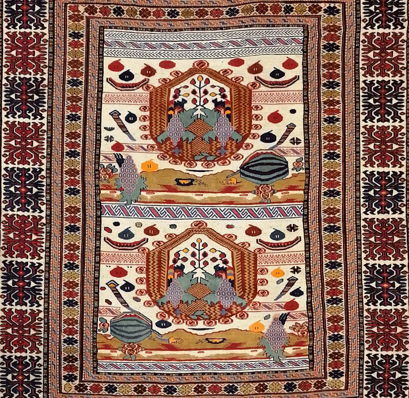 Alfombra 1868, detalle de ejecución