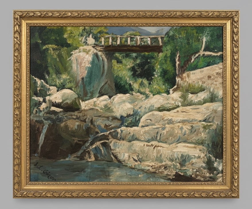 Puente y rocas (Pirineo) · Foto 01